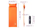 Vidaxl Self Inflating Camping Mattress With Pillow 1-person Orange Vidaxl Self Inflating Camping Mattress With Pillow 1-person Orange