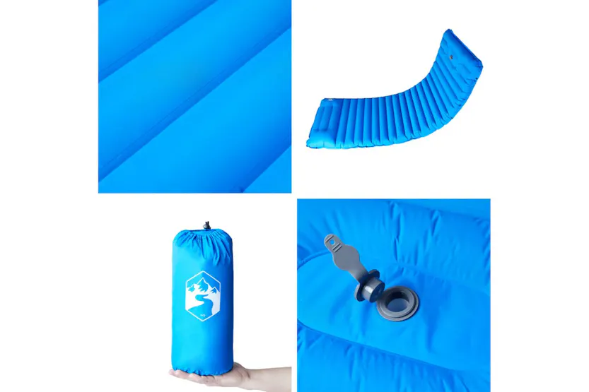 Vidaxl Self Inflating Camping Mattress With Pillow 1-person Blue Vidaxl Self Inflating Camping Mattress With Pillow 1-person Blue