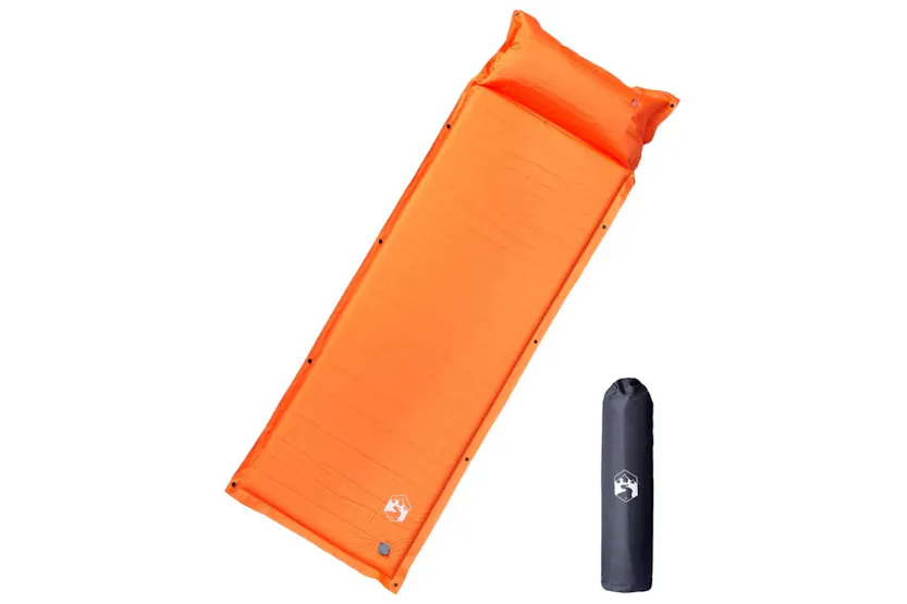 Vidaxl Self Inflating Camping Mattress With Pillow 1-person Orange Vidaxl Self Inflating Camping Mattress With Pillow 1-person Orange