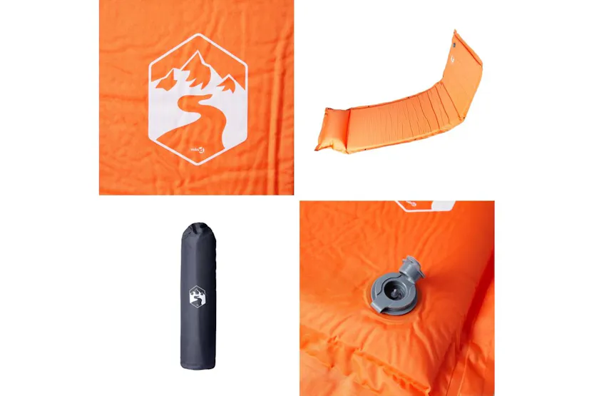 Vidaxl Self Inflating Camping Mattress With Pillow 1-person Orange Vidaxl Self Inflating Camping Mattress With Pillow 1-person Orange