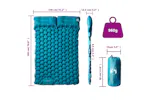 Vidaxl Self Inflating Camping Mattress With Pillows 2-person Blue Vidaxl Self Inflating Camping Mattress With Pillows 2-person Blue