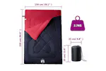 Vidaxl Double Sleeping Bag With Pillows For Adults Camping 3-4 Seasons Vidaxl Double Sleeping Bag With Pillows For Adults Camping 3-4 Seasons