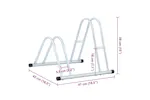 Vidaxl Bicycle Stand For 2 Bikes Floor Freestanding Galvanised Steel Vidaxl Bicycle Stand For 2 Bikes Floor Freestanding Galvanised Steel