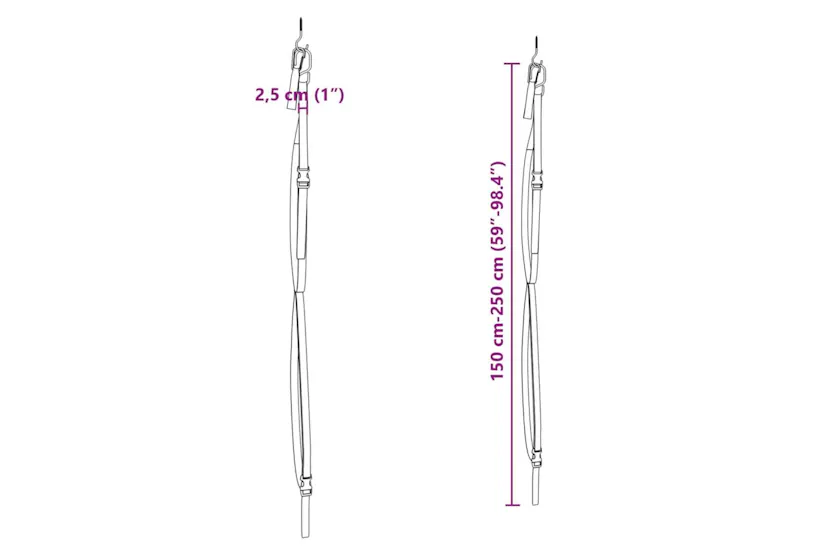 Vidaxl Double Kayak Storage Straps With Paddle Clips 50 Kg Vidaxl Double Kayak Storage Straps With Paddle Clips 50 Kg