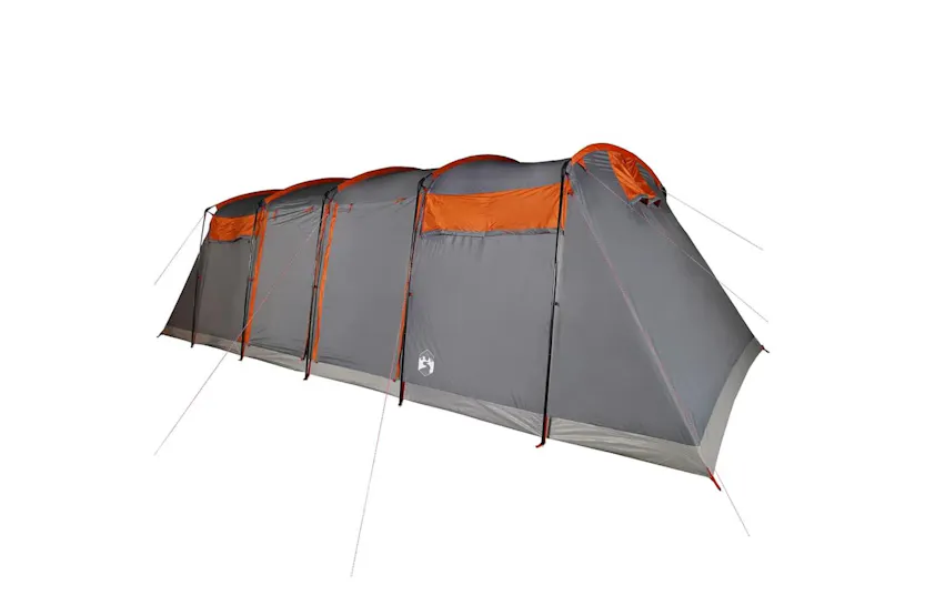 Vidaxl Family Tent Tunnel 8-person Grey And Orange Waterproof Vidaxl Family Tent Tunnel 8-person Grey And Orange Waterproof