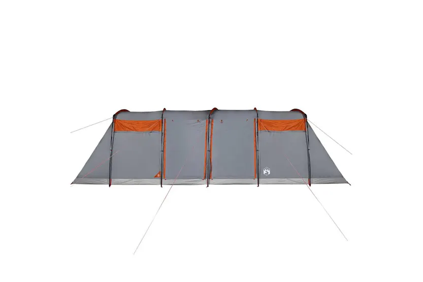 Vidaxl Family Tent Tunnel 8-person Grey And Orange Waterproof Vidaxl Family Tent Tunnel 8-person Grey And Orange Waterproof
