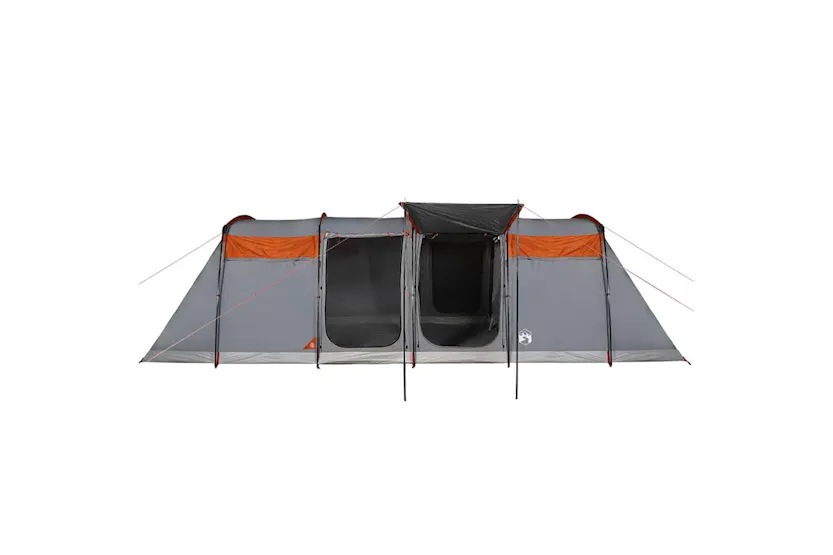 Vidaxl Family Tent Tunnel 8-person Grey And Orange Waterproof Vidaxl Family Tent Tunnel 8-person Grey And Orange Waterproof