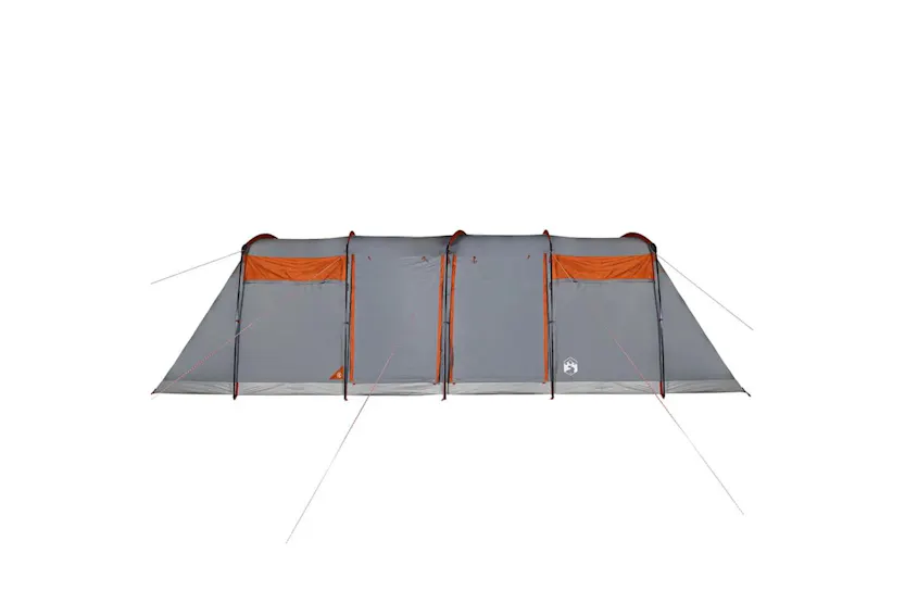 Vidaxl Family Tent Tunnel 8-person Grey And Orange Waterproof Vidaxl Family Tent Tunnel 8-person Grey And Orange Waterproof