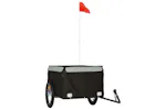 Vidaxl Bike Trailer Black And Grey 45 Kg Iron Vidaxl Bike Trailer Black And Grey 45 Kg Iron