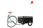 Vidaxl Bike Trailer Black And Grey 45 Kg Iron Vidaxl Bike Trailer Black And Grey 45 Kg Iron