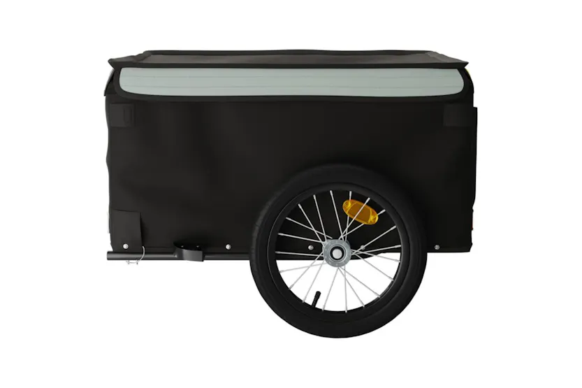Vidaxl Bike Trailer Black And Grey 45 Kg Iron Vidaxl Bike Trailer Black And Grey 45 Kg Iron