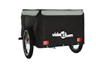 Vidaxl Bike Trailer Black And Grey 45 Kg Iron Vidaxl Bike Trailer Black And Grey 45 Kg Iron