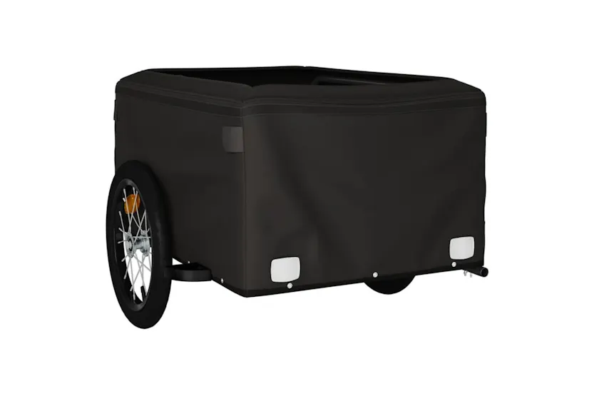 Vidaxl Bike Trailer Black And Grey 45 Kg Iron Vidaxl Bike Trailer Black And Grey 45 Kg Iron