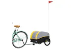 Vidaxl Bike Trailer Black And Yellow 30 Kg Iron Vidaxl Bike Trailer Black And Yellow 30 Kg Iron