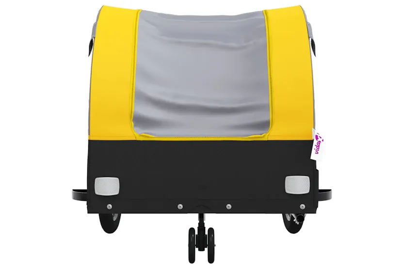 Vidaxl Bike Trailer Black And Yellow 30 Kg Iron Vidaxl Bike Trailer Black And Yellow 30 Kg Iron