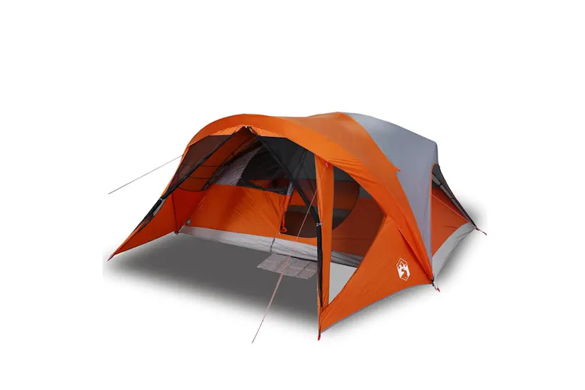Vidaxl Family Tent Cabin 6-person Grey And Orange Waterproof Vidaxl Family Tent Cabin 6-person Grey And Orange Waterproof