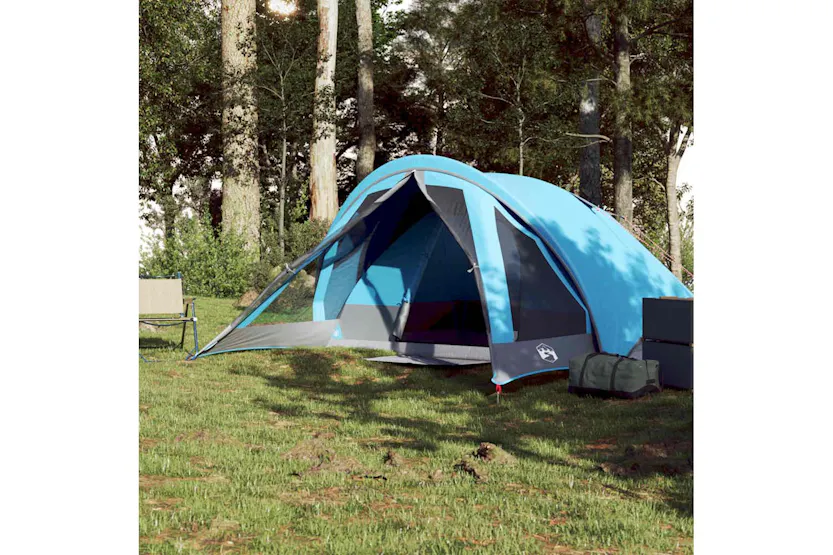 Vidaxl Camping Tent Cabin 4-person Blue Waterproof Vidaxl Camping Tent Cabin 4-person Blue Waterproof