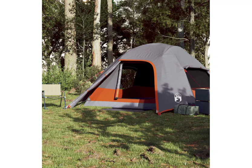 Vidaxl Camping Tent Dome 4-person Grey Waterproof Vidaxl Camping Tent Dome 4-person Grey Waterproof