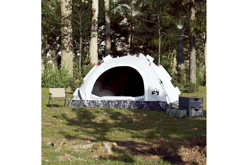 Vidaxl Camping Tent 3-person White Blackout Fabric Quick Release Vidaxl Camping Tent 3-person White Blackout Fabric Quick Release