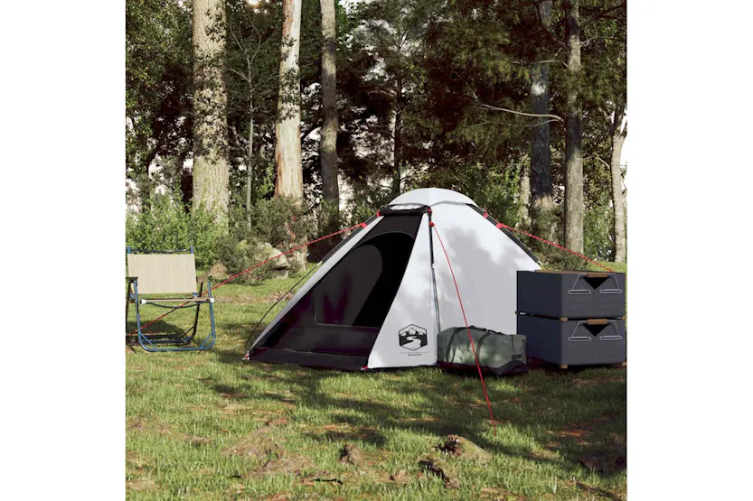 Vidaxl Camping Tent Dome 2-person White Blackout Fabric Waterproof Vidaxl Camping Tent Dome 2-person White Blackout Fabric Waterproof