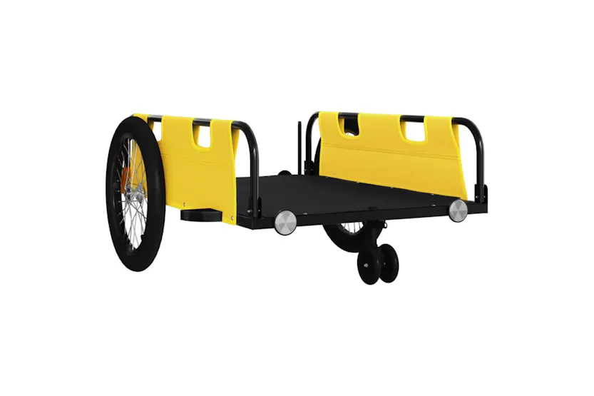 Vidaxl Bike Trailer Yellow And Black Oxford Fabric And Iron Vidaxl Bike Trailer Yellow And Black Oxford Fabric And Iron