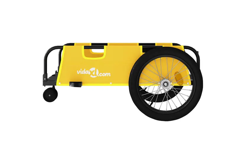 Vidaxl Bike Trailer Yellow And Black Oxford Fabric And Iron Vidaxl Bike Trailer Yellow And Black Oxford Fabric And Iron
