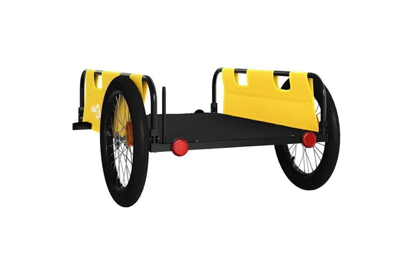 Vidaxl Bike Trailer Yellow And Black Oxford Fabric And Iron Vidaxl Bike Trailer Yellow And Black Oxford Fabric And Iron