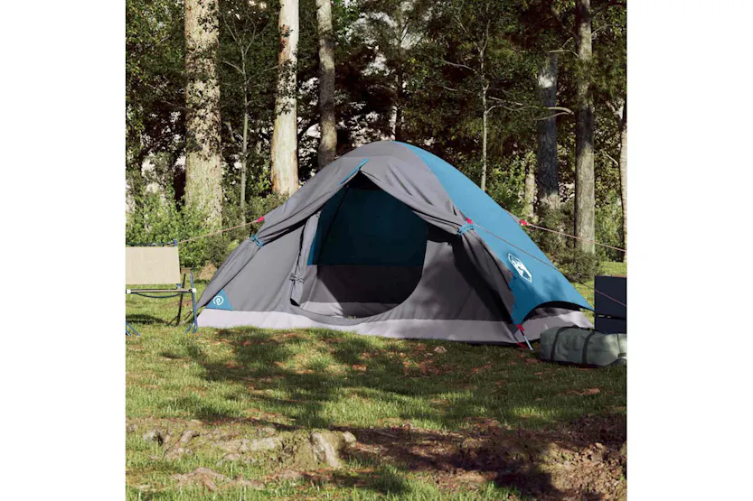 Vidaxl Camping Tent Dome 4-person Blue Waterproof Vidaxl Camping Tent Dome 4-person Blue Waterproof