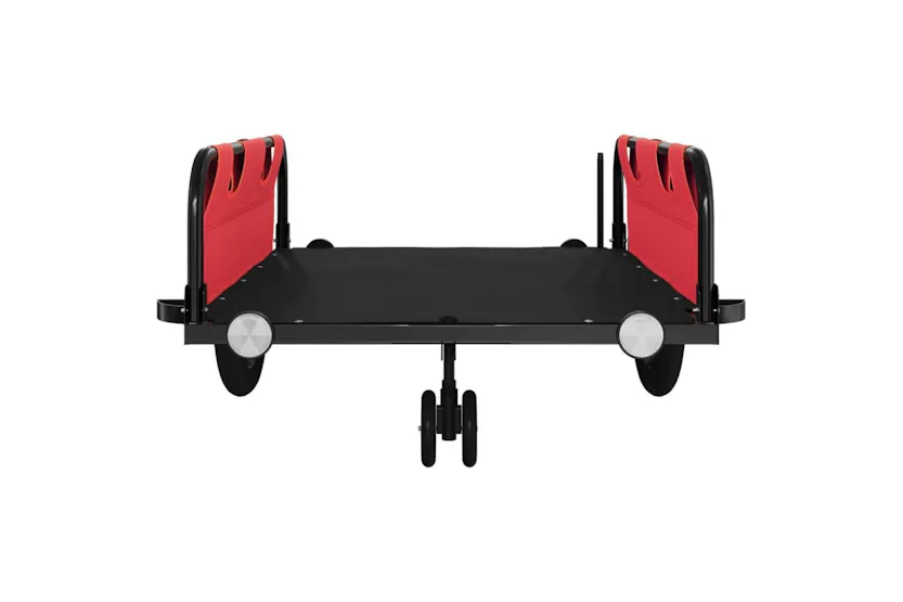 Vidaxl Bike Trailer Red And Black Oxford Fabric And Iron Vidaxl Bike Trailer Red And Black Oxford Fabric And Iron