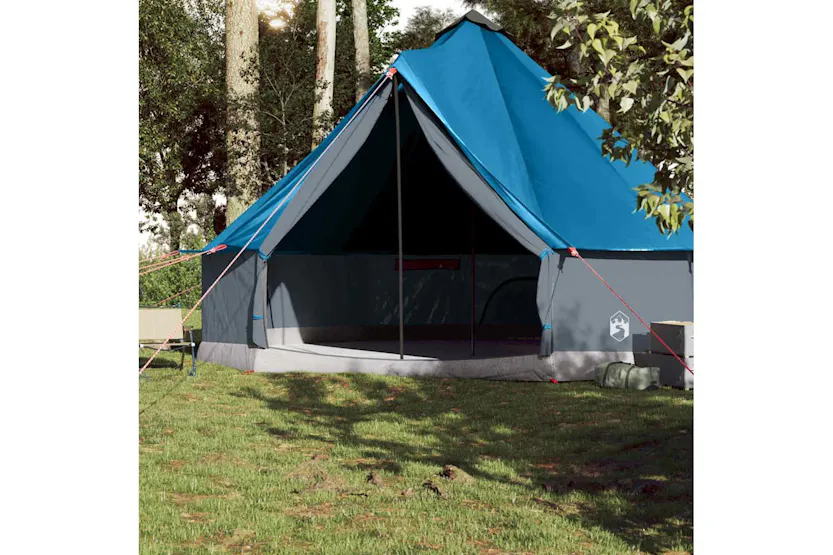 Vidaxl Family Tent Tipi 10-person Blue Waterproof Vidaxl Family Tent Tipi 10-person Blue Waterproof