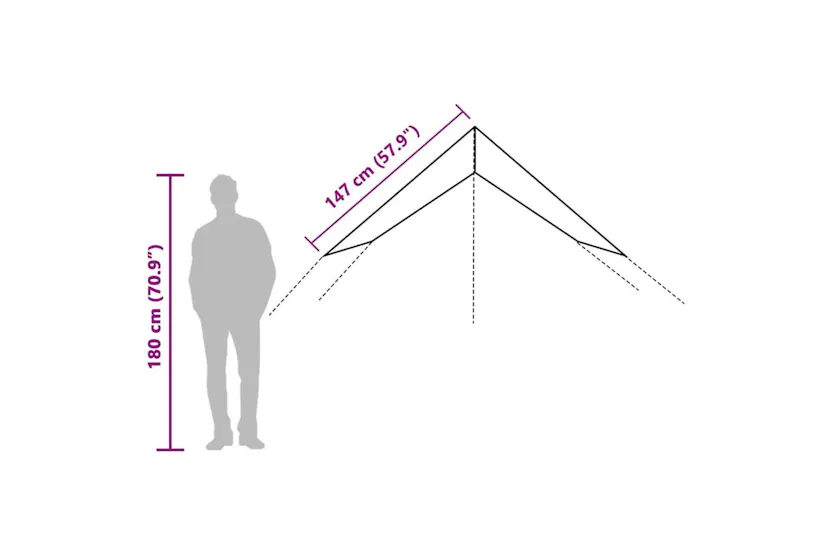 Vidaxl Camping Tarp Grey And Orange 500x294 Cm Waterproof Vidaxl Camping Tarp Grey And Orange 500x294 Cm Waterproof