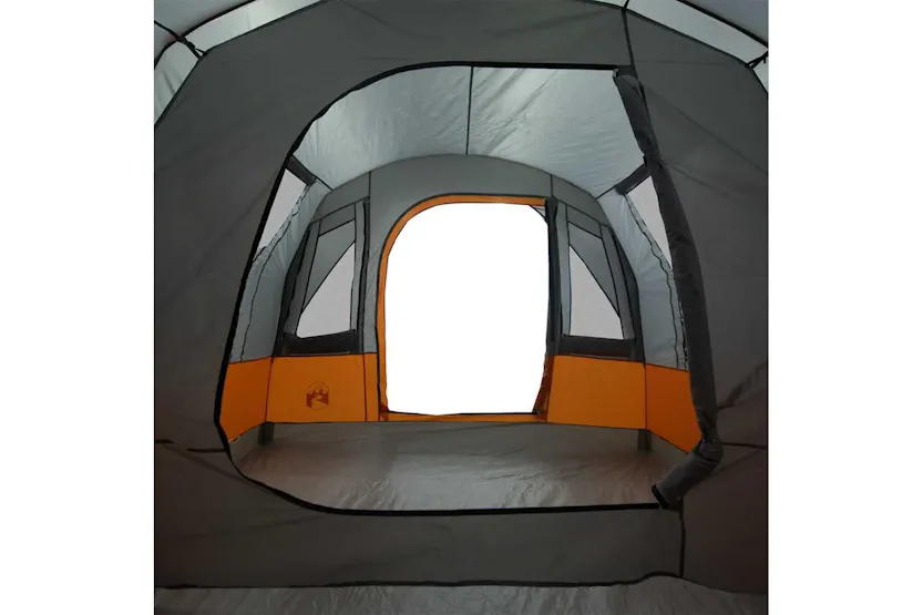 Vidaxl Camping Tent Tunnel 3-person Grey And Orange Waterproof Vidaxl Camping Tent Tunnel 3-person Grey And Orange Waterproof
