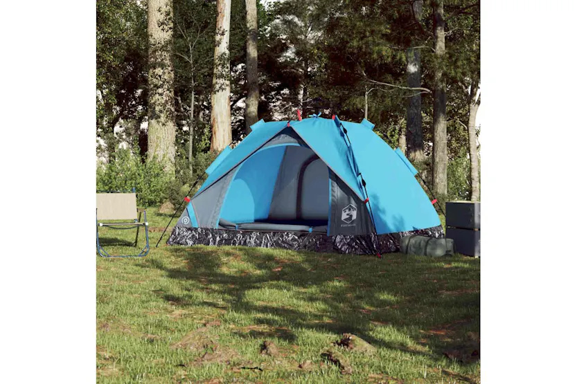 Vidaxl Camping Tent Dome 3-person Blue Quick Release Vidaxl Camping Tent Dome 3-person Blue Quick Release