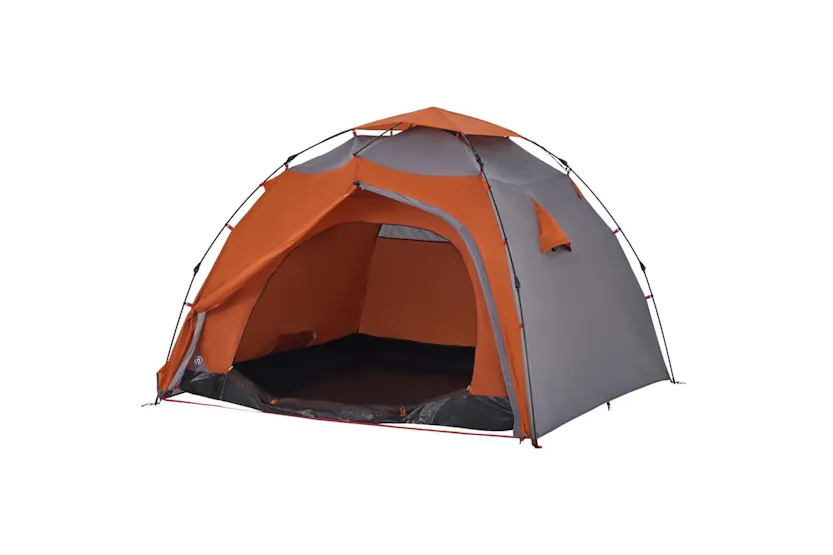 Vidaxl Camping Tent Dome 4-person Grey And Orange Quick Release Vidaxl Camping Tent Dome 4-person Grey And Orange Quick Release
