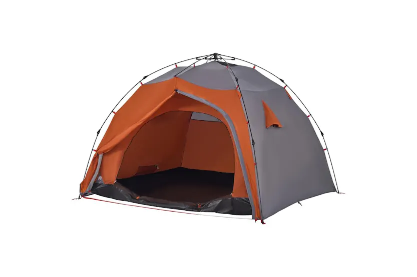 Vidaxl Camping Tent Dome 4-person Grey And Orange Quick Release Vidaxl Camping Tent Dome 4-person Grey And Orange Quick Release