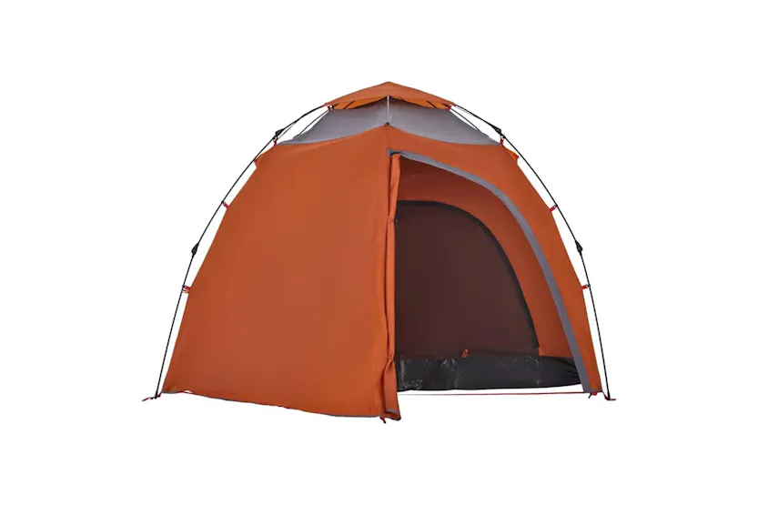 Vidaxl Camping Tent Dome 4-person Grey And Orange Quick Release Vidaxl Camping Tent Dome 4-person Grey And Orange Quick Release