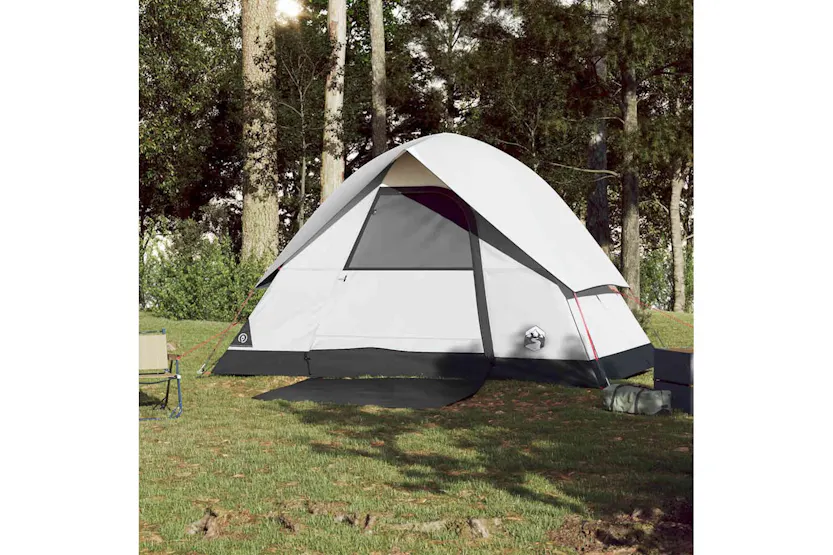 Vidaxl Camping Tent Dome 3-person White Blackout Fabric Waterproof Vidaxl Camping Tent Dome 3-person White Blackout Fabric Waterproof