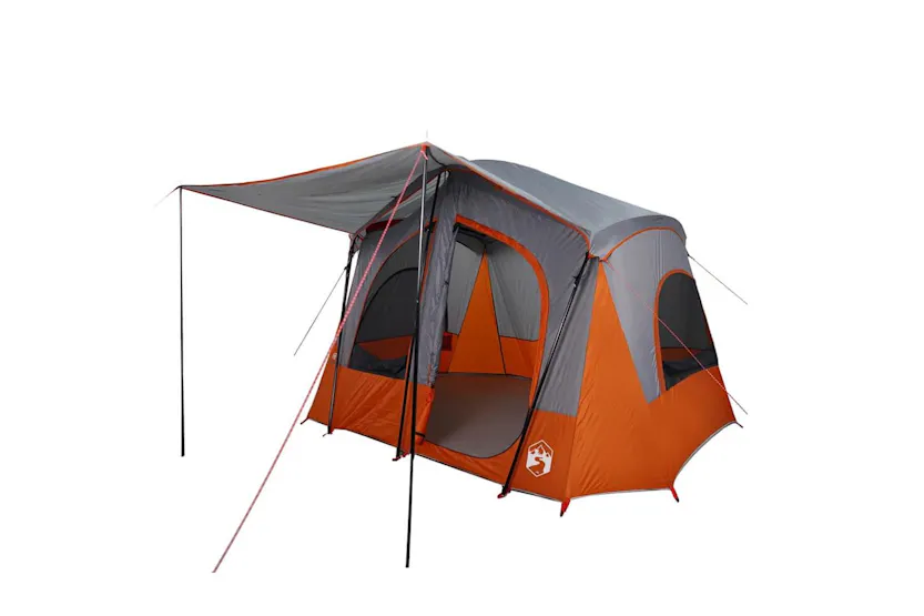 Vidaxl Camping Tent Cabin 5-person Grey And Orange Waterproof Vidaxl Camping Tent Cabin 5-person Grey And Orange Waterproof