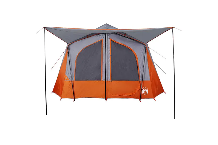 Vidaxl Camping Tent Cabin 5-person Grey And Orange Waterproof Vidaxl Camping Tent Cabin 5-person Grey And Orange Waterproof