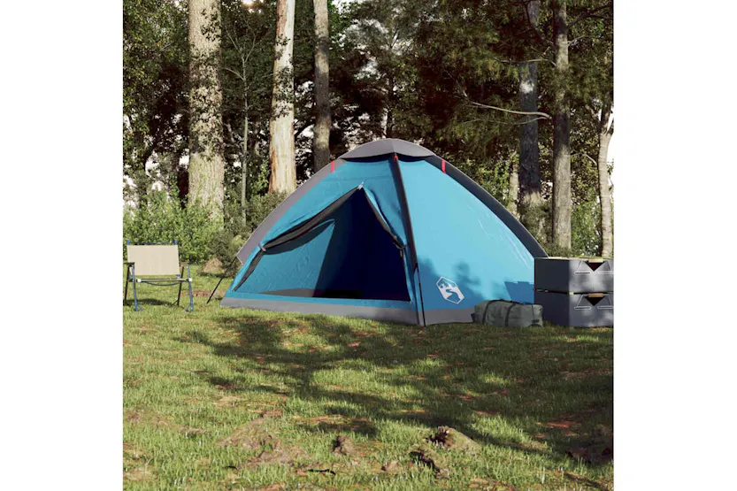 Vidaxl Camping Tent Dome 4-person Blue Waterproof Vidaxl Camping Tent Dome 4-person Blue Waterproof