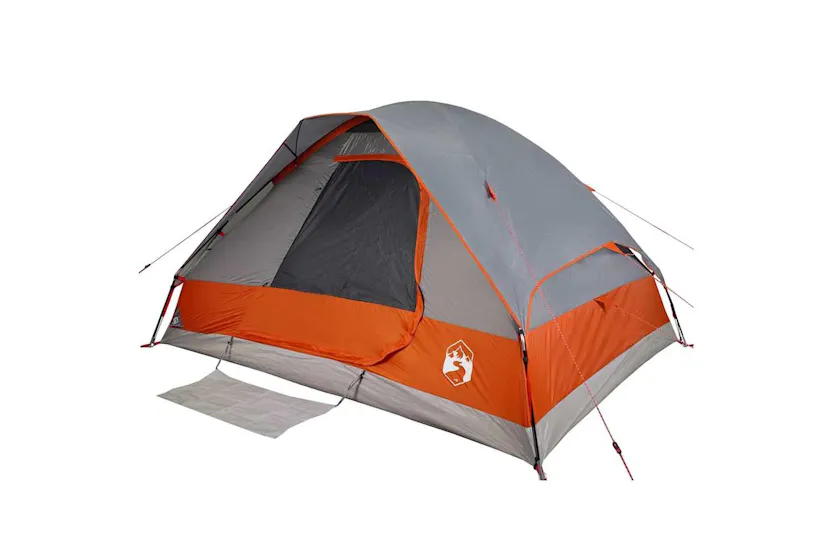 Vidaxl Camping Tent Dome 2-person Grey And Orange Waterproof Vidaxl Camping Tent Dome 2-person Grey And Orange Waterproof