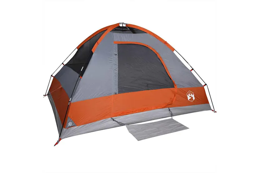 Vidaxl Camping Tent Dome 2-person Grey And Orange Waterproof Vidaxl Camping Tent Dome 2-person Grey And Orange Waterproof