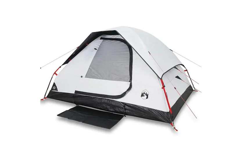 Vidaxl Camping Tent Dome 4-person White Blackout Fabric Waterproof Vidaxl Camping Tent Dome 4-person White Blackout Fabric Waterproof