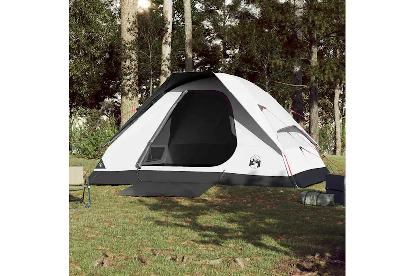 Vidaxl Camping Tent Dome 4-person White Blackout Fabric Waterproof Vidaxl Camping Tent Dome 4-person White Blackout Fabric Waterproof