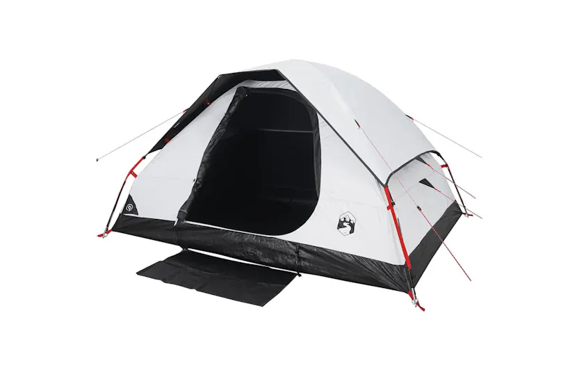 Vidaxl Camping Tent Dome 4-person White Blackout Fabric Waterproof Vidaxl Camping Tent Dome 4-person White Blackout Fabric Waterproof