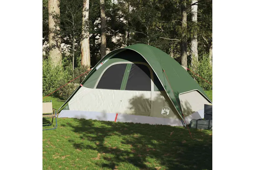 Vidaxl Family Tent Dome 6-person Green Waterproof Vidaxl Family Tent Dome 6-person Green Waterproof