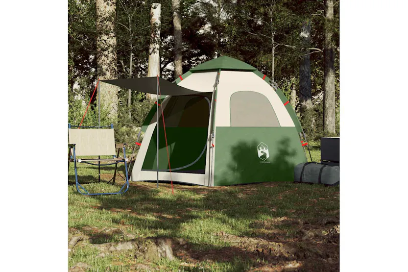 Vidaxl Camping Tent Cabin 4-person Green Quick Release Vidaxl Camping Tent Cabin 4-person Green Quick Release