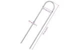 Vidaxl Ground Pegs U Shape 50 Pcs 15x3.5 Cm Galvanised Steel Vidaxl Ground Pegs U Shape 50 Pcs 15x3.5 Cm Galvanised Steel