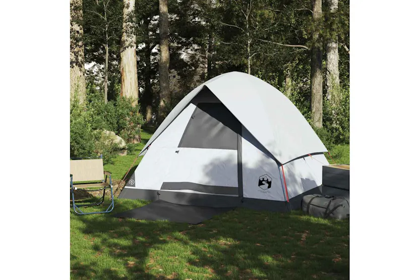 Vidaxl Camping Tent Dome 4-person White Blackout Fabric Waterproof Vidaxl Camping Tent Dome 4-person White Blackout Fabric Waterproof
