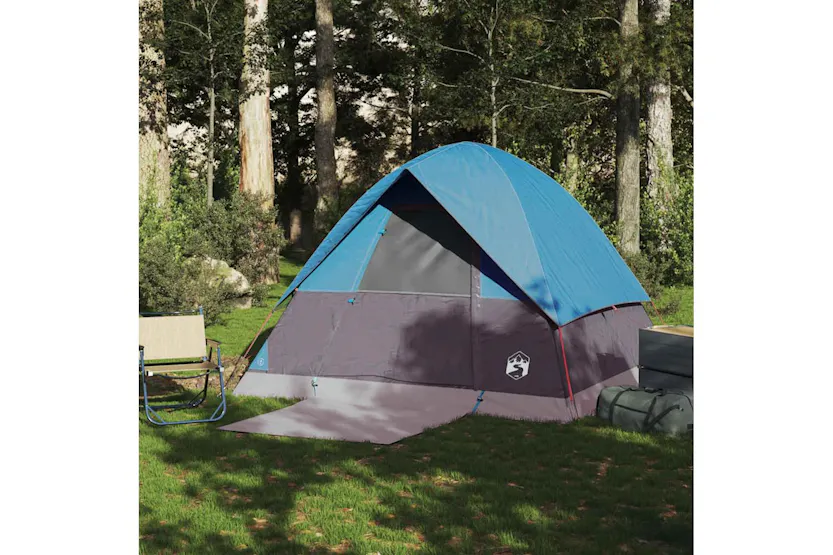 Vidaxl Camping Tent Dome 4-person Blue Waterproof Vidaxl Camping Tent Dome 4-person Blue Waterproof